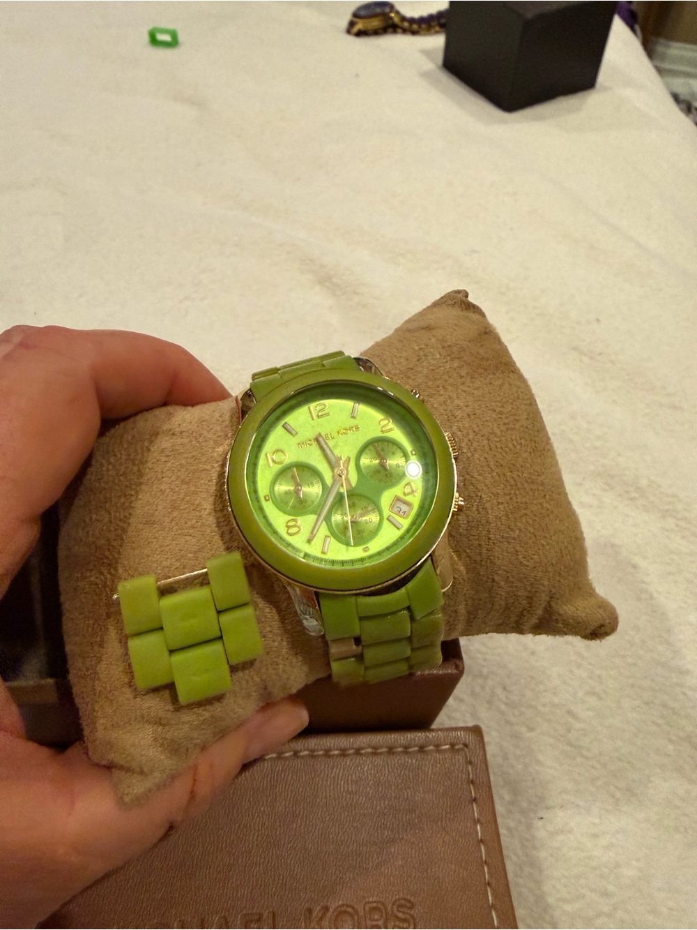 Michael Kors women Lime Green Chronograph Watch